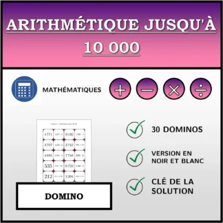 Domino: Arithmétique jusqu'à 10 000