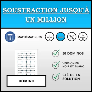 Domino: Soustraction jusqu'à un million