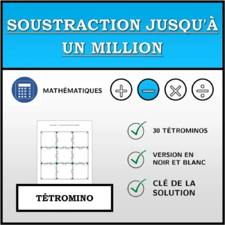 Tétromino: Soustraction jusqu'à un million
