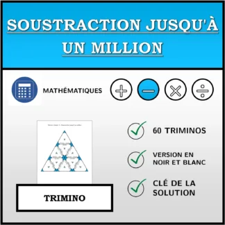 Trimino: Soustraction jusqu'à un million