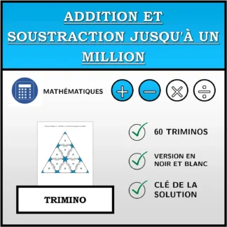 Trimino: Addition et soustraction jusqu'à un million