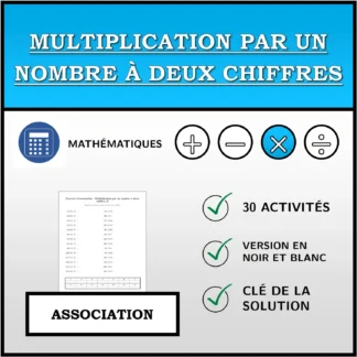 Exercice d'association: Multiplication par un nombre à deux chiffres