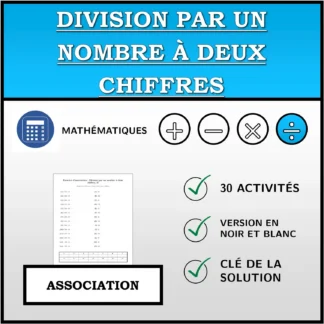 Exercice d'association: Division par un nombre à deux chiffres