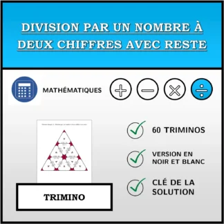 Trimino: Division par un nombre à deux chiffres avec reste