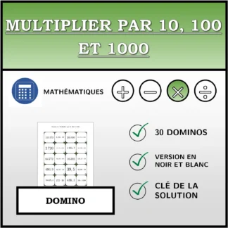 Domino: Multiplier par 10, 100 et 1000