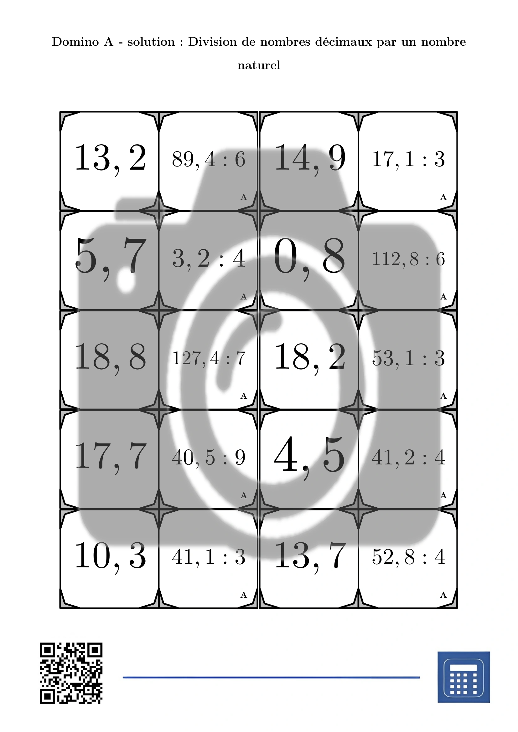 Domino: Division de nombres décimaux par un nombre naturel – Image 4