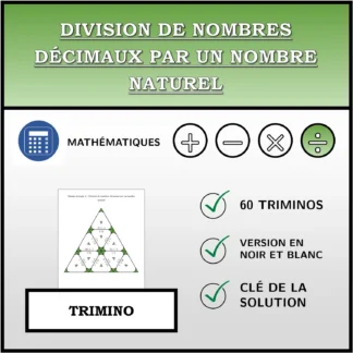 Trimino: Division de nombres décimaux par un nombre naturel