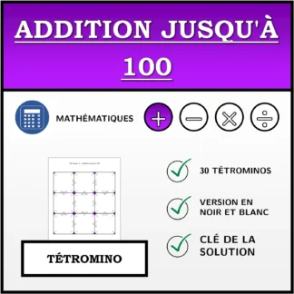 Tétromino: Addition jusqu'à 100