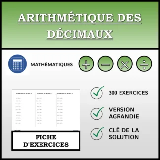 Fiche d'exercices: Arithmétique des décimaux