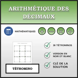 Tétromino: Arithmétique des décimaux