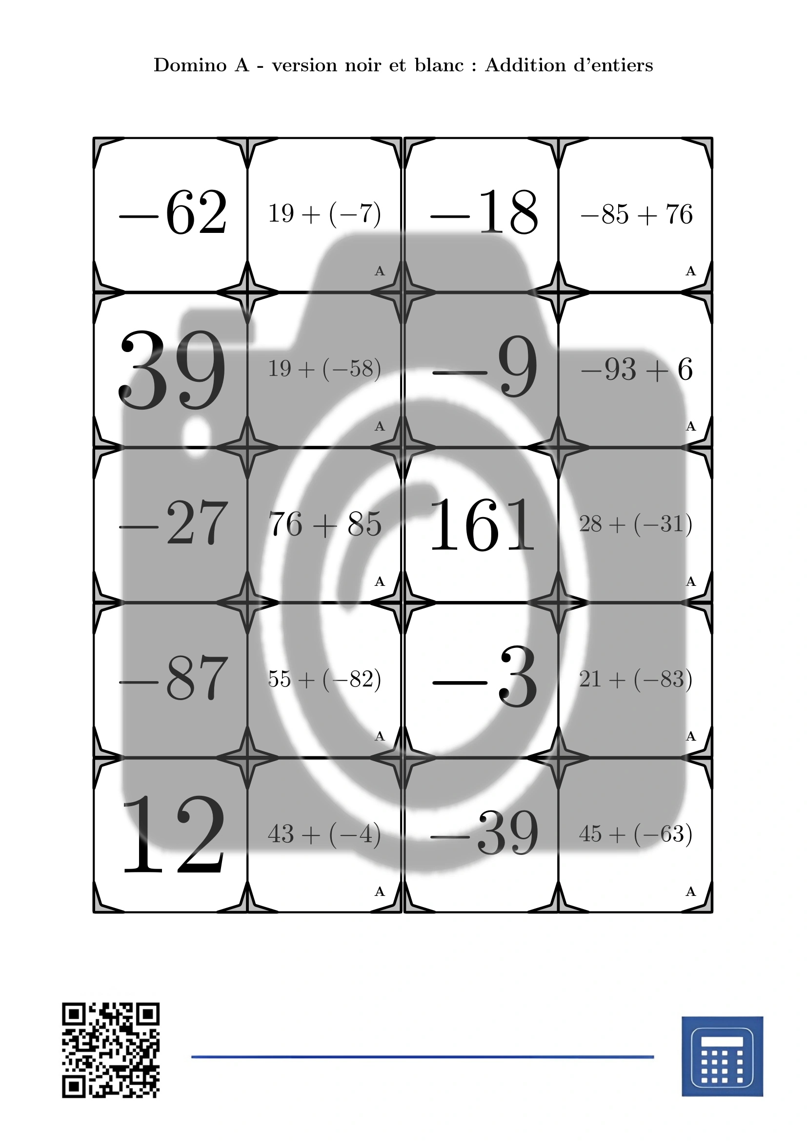 Domino: Addition d'entiers – Image 3