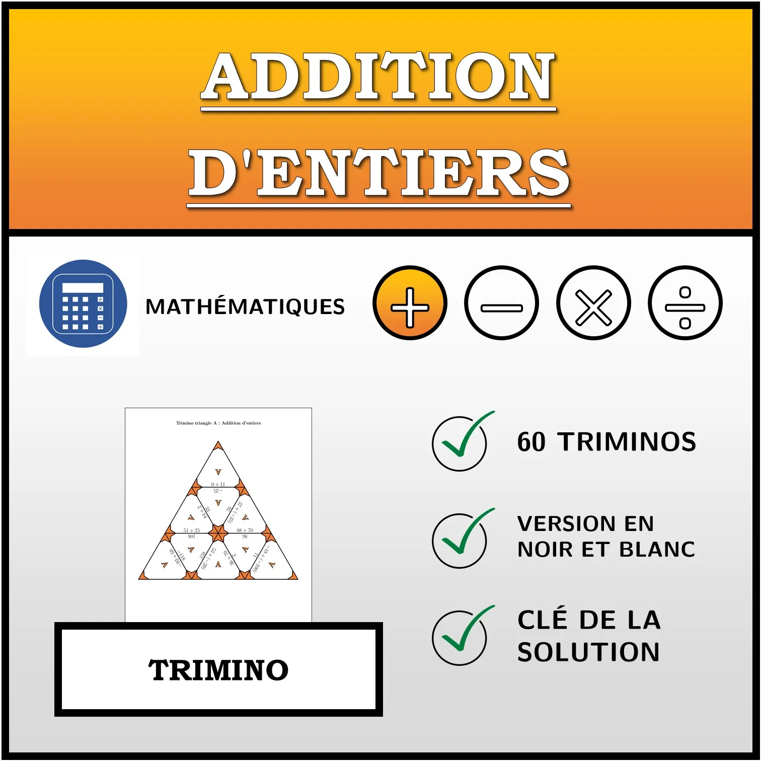 Trimino: Addition d'entiers