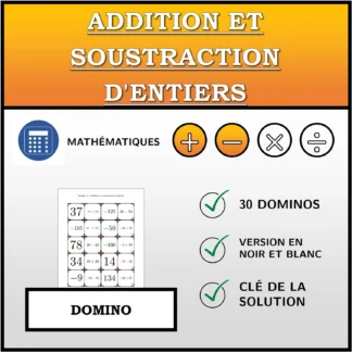 Domino: Addition et soustraction d'entiers