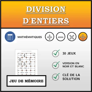 Jeu de mémoire: Division d'entiers