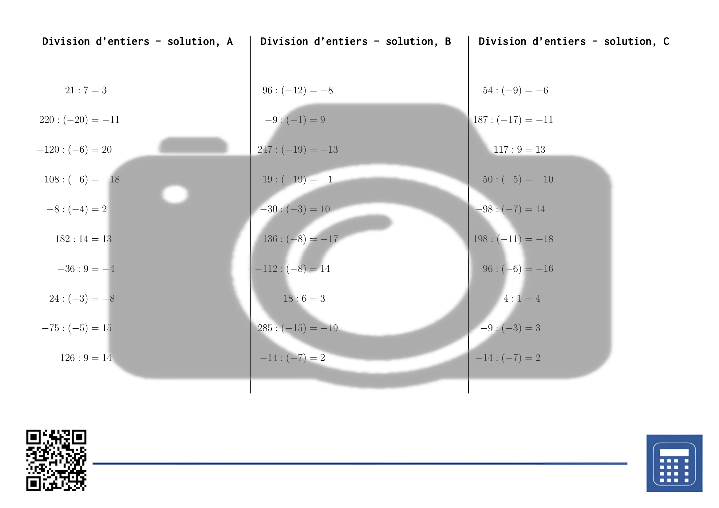 Fiche d'exercices: Division d'entiers – Image 4