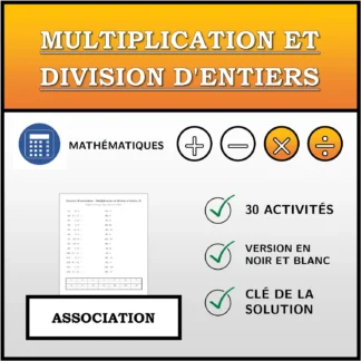 Exercice d'association: Multiplication et division d'entiers