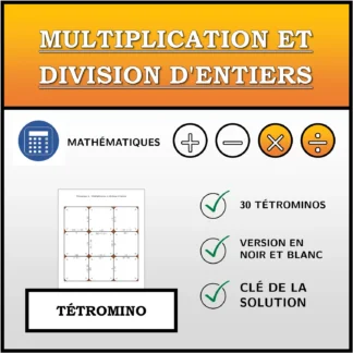 Tétromino: Multiplication et division d'entiers