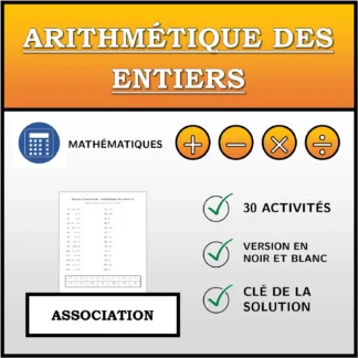 Exercice d'association: Arithmétique des entiers