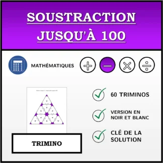 Trimino: Soustraction jusqu'à 100