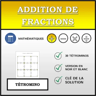 Tétromino: Addition de fractions