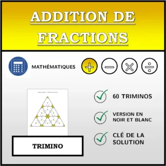 Trimino: Addition de fractions