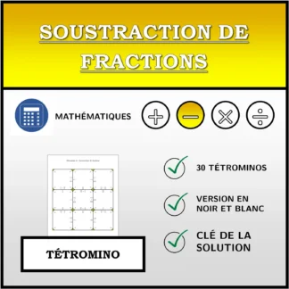 Tétromino: Soustraction de fractions