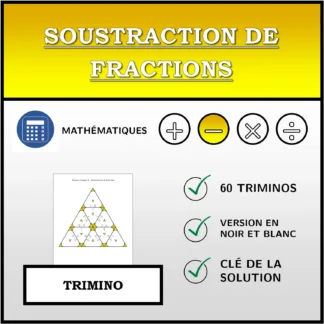 Trimino: Soustraction de fractions