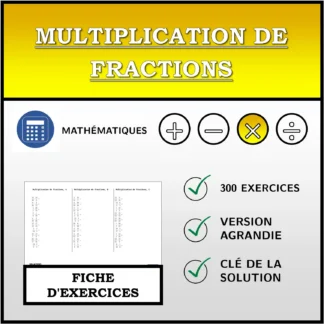 Fiche d'exercices: Multiplication de fractions