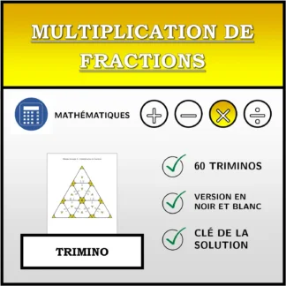Trimino: Multiplication de fractions