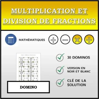 Domino: Multiplication et division de fractions