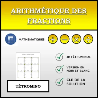 Tétromino: Arithmétique des fractions