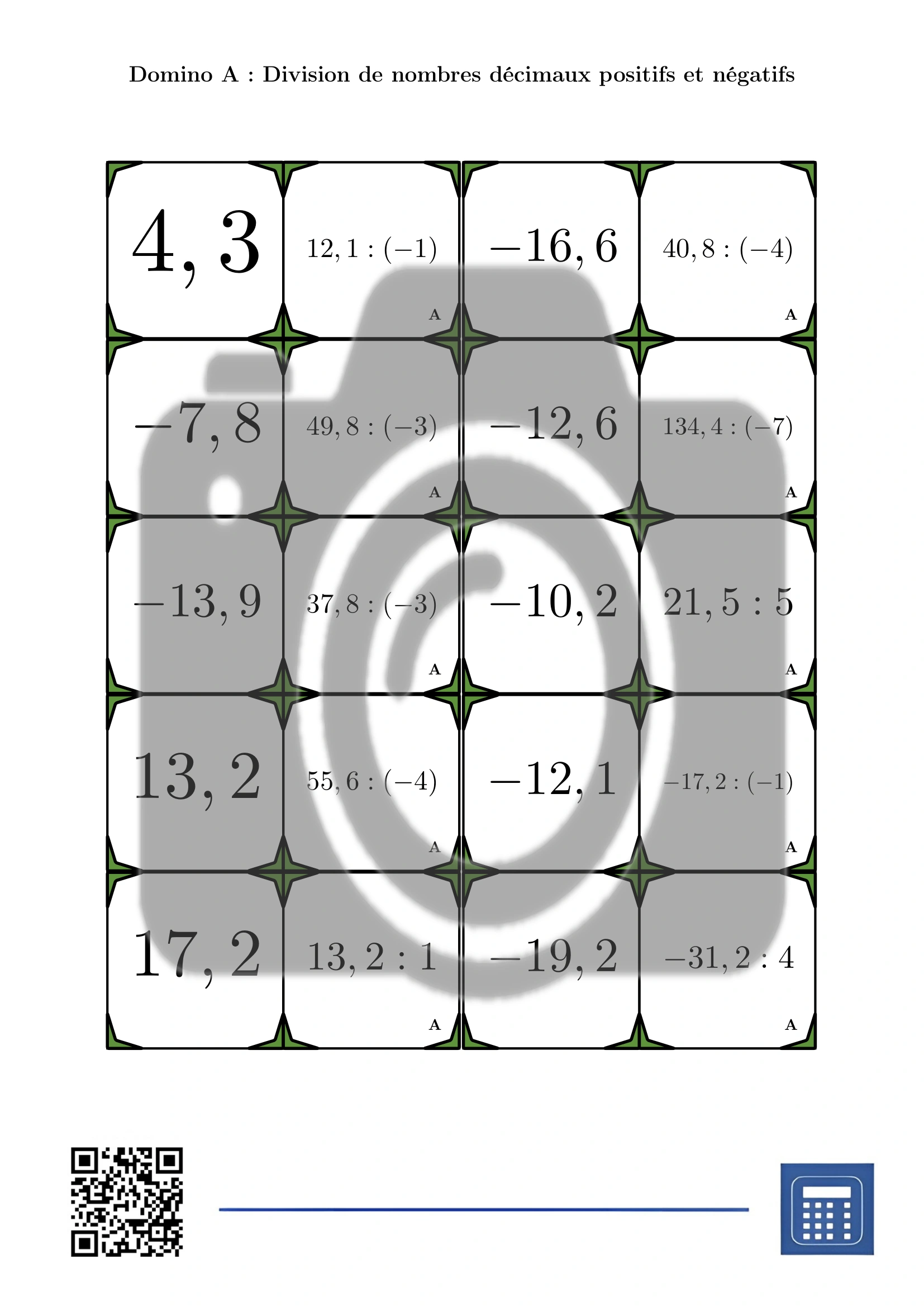 Domino: Division de nombres décimaux positifs et négatifs – Image 2