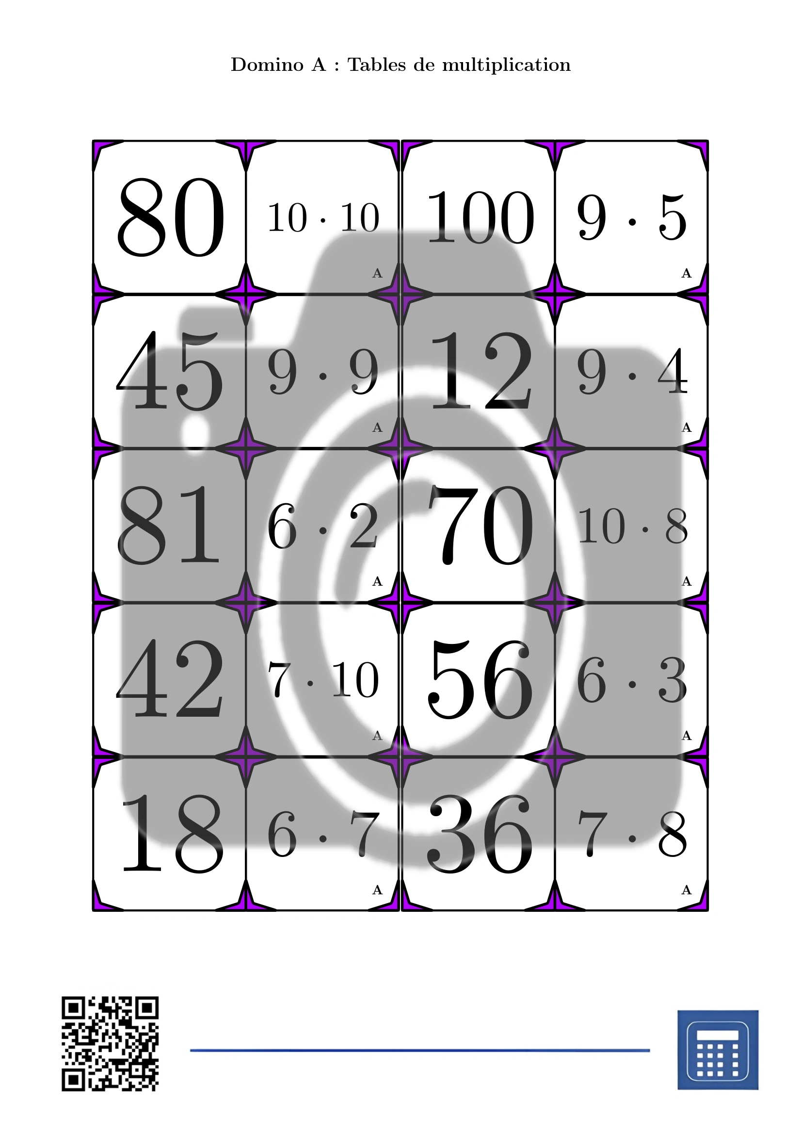 Domino: Tables de multiplication – Image 2