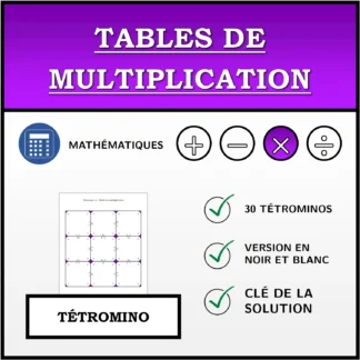Tétromino: Tables de multiplication