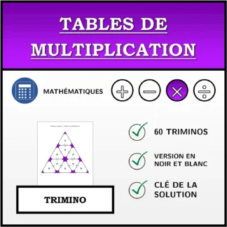 Trimino: Tables de multiplication