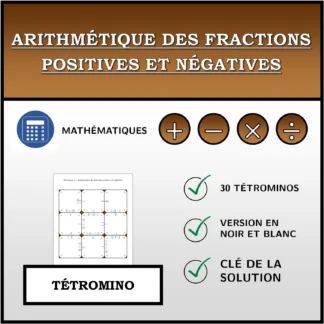 Tétromino: Arithmétique des fractions positives et négatives