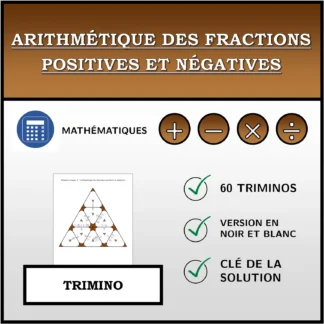 Trimino: Arithmétique des fractions positives et négatives