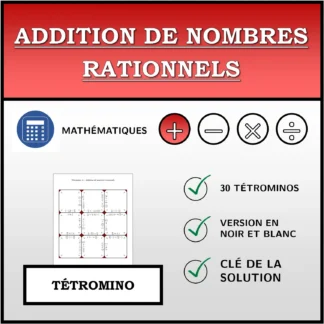 Tétromino: Addition de nombres rationnels