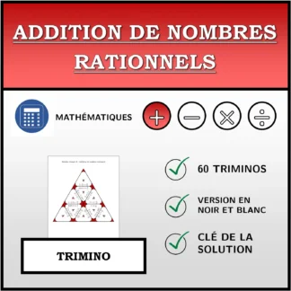 Trimino: Addition de nombres rationnels