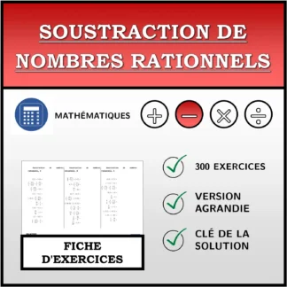 Fiche d'exercices: Soustraction de nombres rationnels