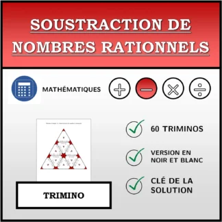 Trimino: Soustraction de nombres rationnels