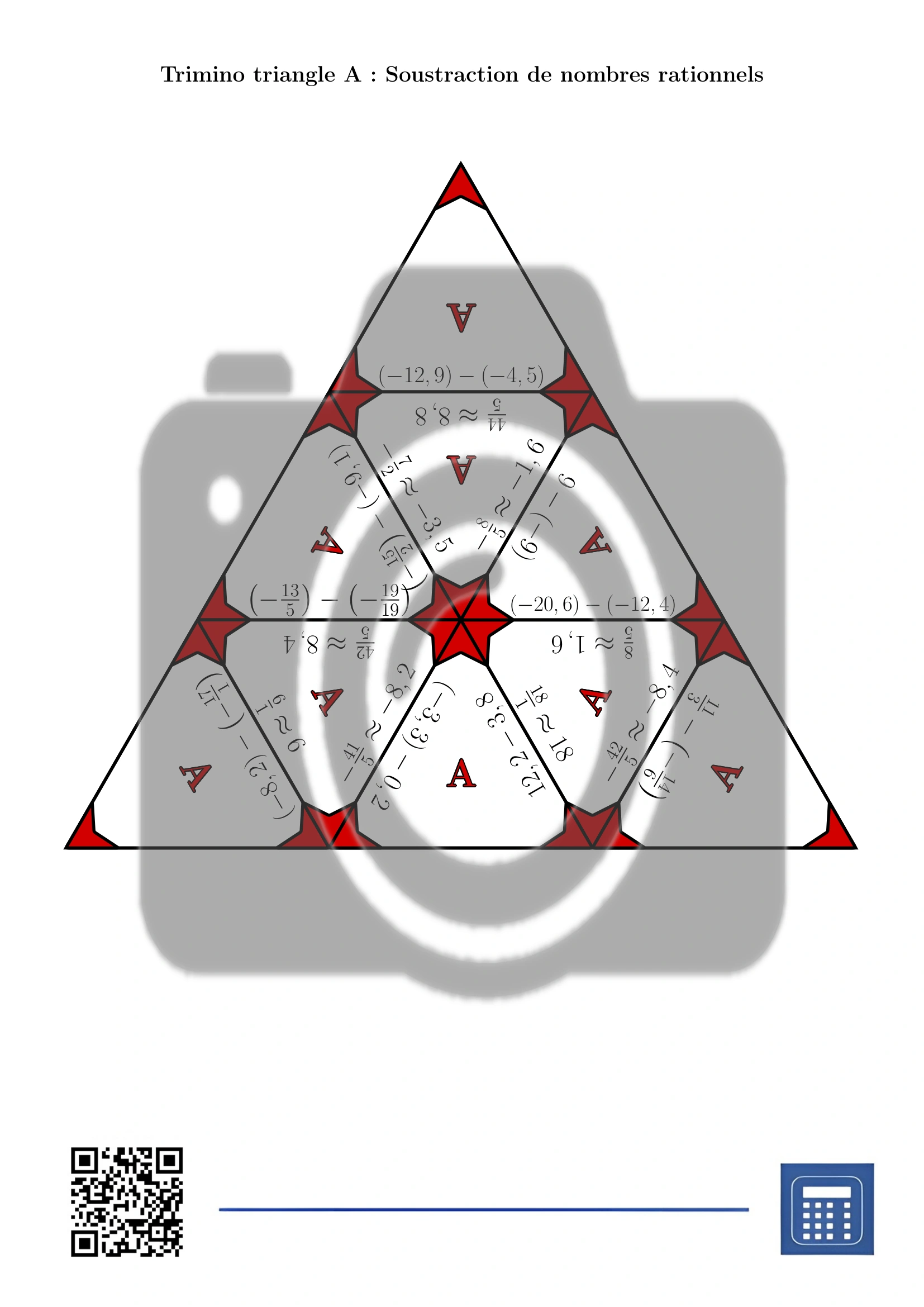Trimino: Soustraction de nombres rationnels – Image 2