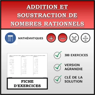 Fiche d'exercices: Addition et soustraction de nombres rationnels