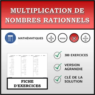 Fiche d'exercices: Multiplication de nombres rationnels