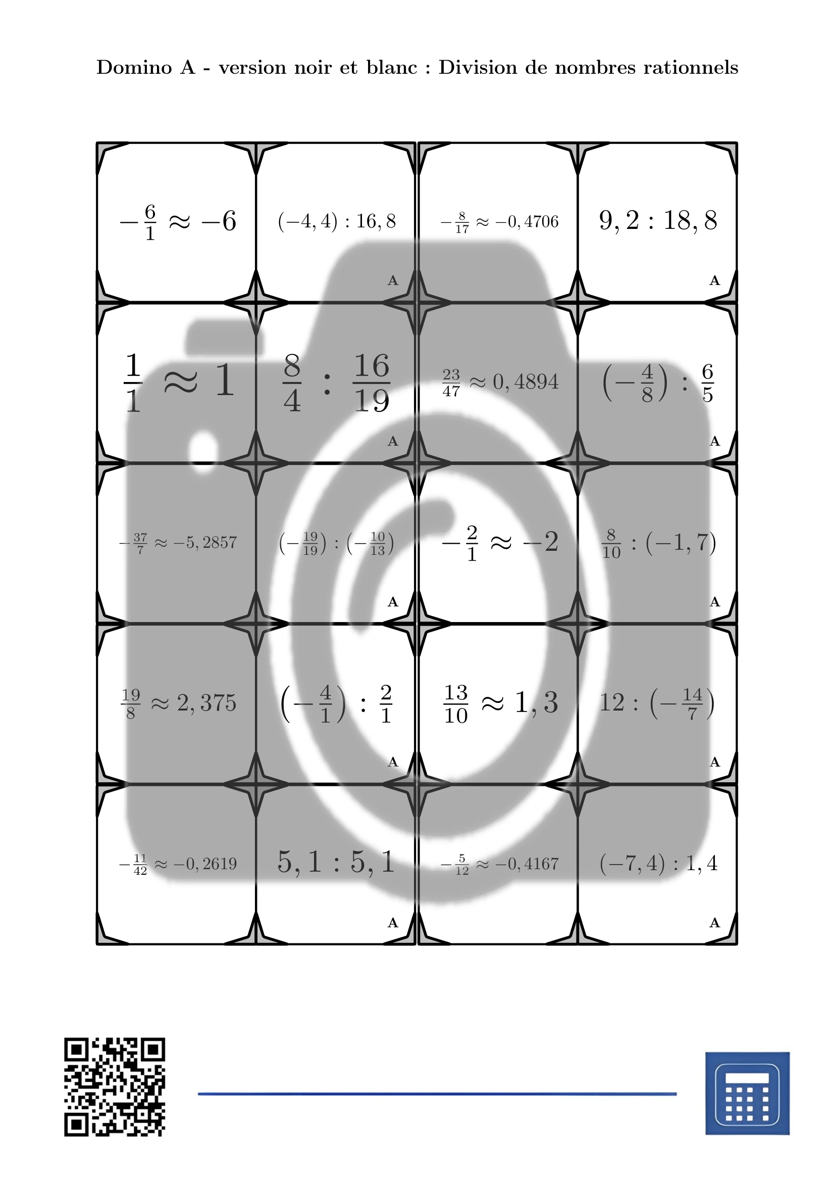 Domino: Division de nombres rationnels – Image 3