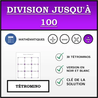 Tétromino: Division jusqu'à 100