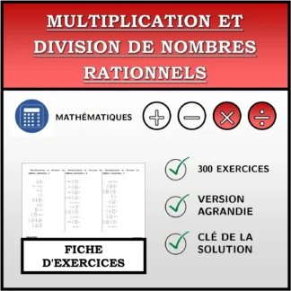 Fiche d'exercices: Multiplication et division de nombres rationnels