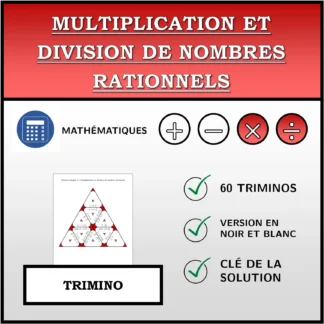 Trimino: Multiplication et division de nombres rationnels