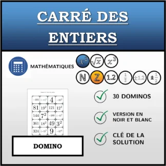 Domino: Carré des entiers