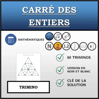 Trimino: Carré des entiers